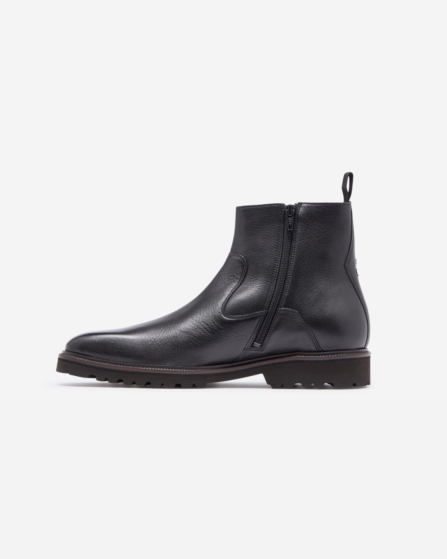 Oliver Sweeney Swanley Mens Milled Calf Leather Zip Boots - Black