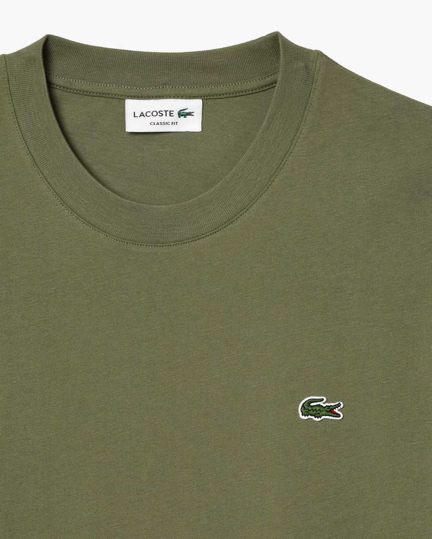 Lacoste Mens Classic Fit Cotton Jersey T-Shirt - Khaki BMY