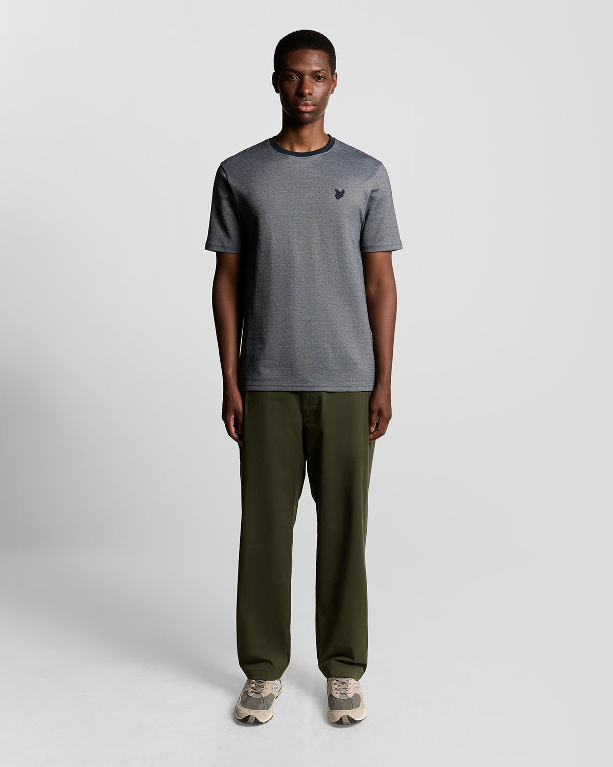 Lyle & Scott Pique Interlock T-Shirt - X973 Chambray Blue