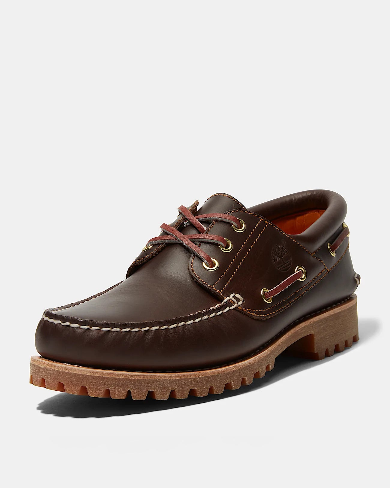 Timberland Mens Authentic Leather Boat Shoes - Brown