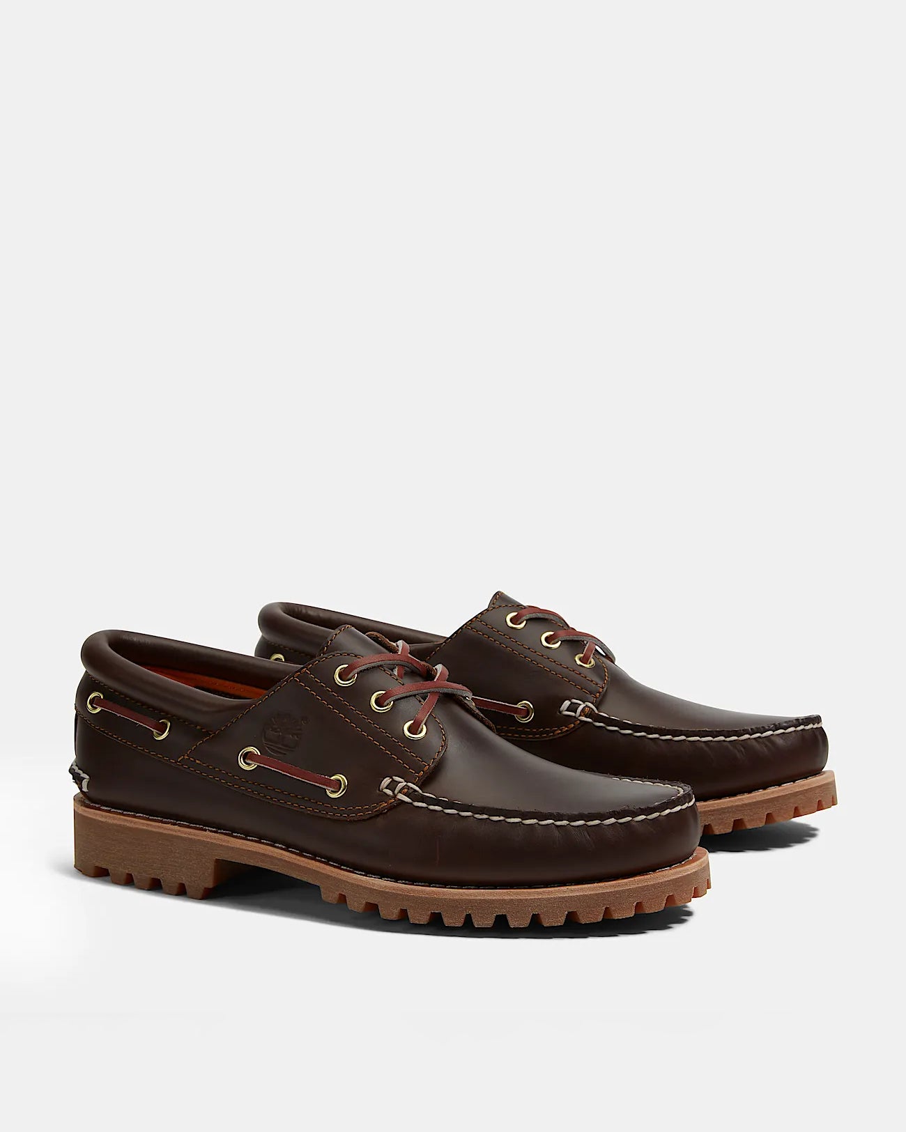 Timberland Mens Authentic Leather Boat Shoes - Brown