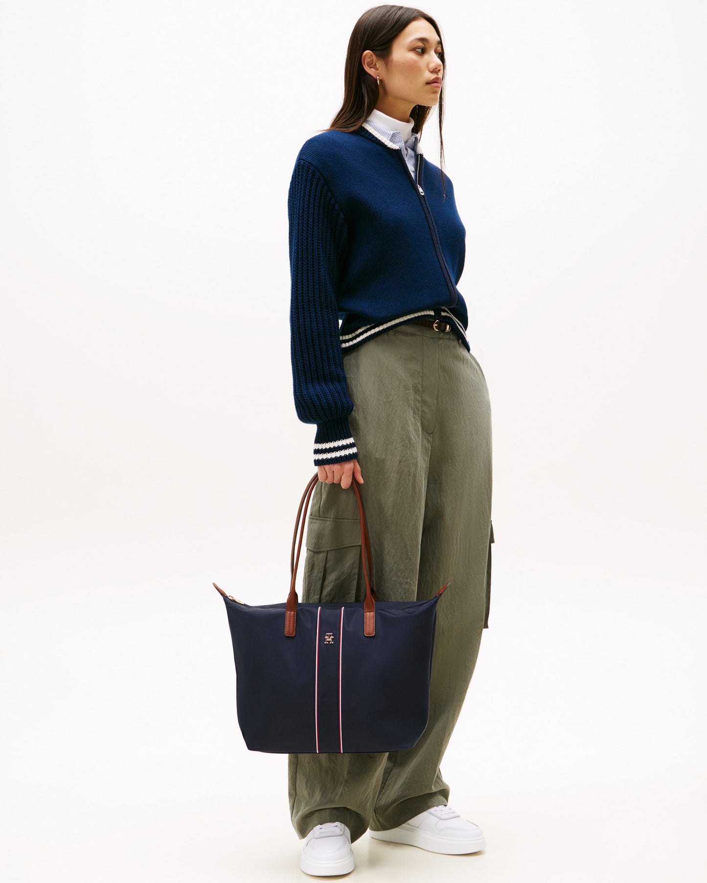 Tommy Hilfiger Popette Corp Womens Tote Bag - Space Blue Corp