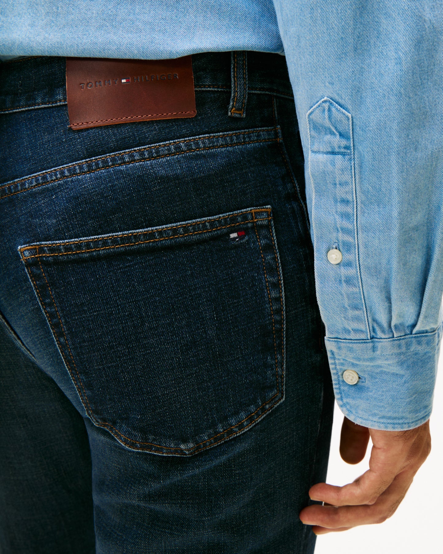 Tommy Hilfiger Denton Mens Straight Leg Jeans - Blacker Blue