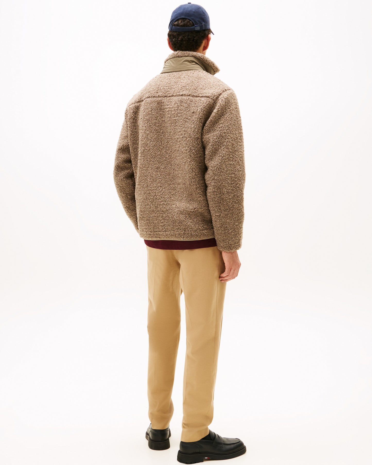 Tommy Hilfiger Teddy Fleece Zipped Pocket Mens Full-Zip Sweatshirt - Coastal Taupe