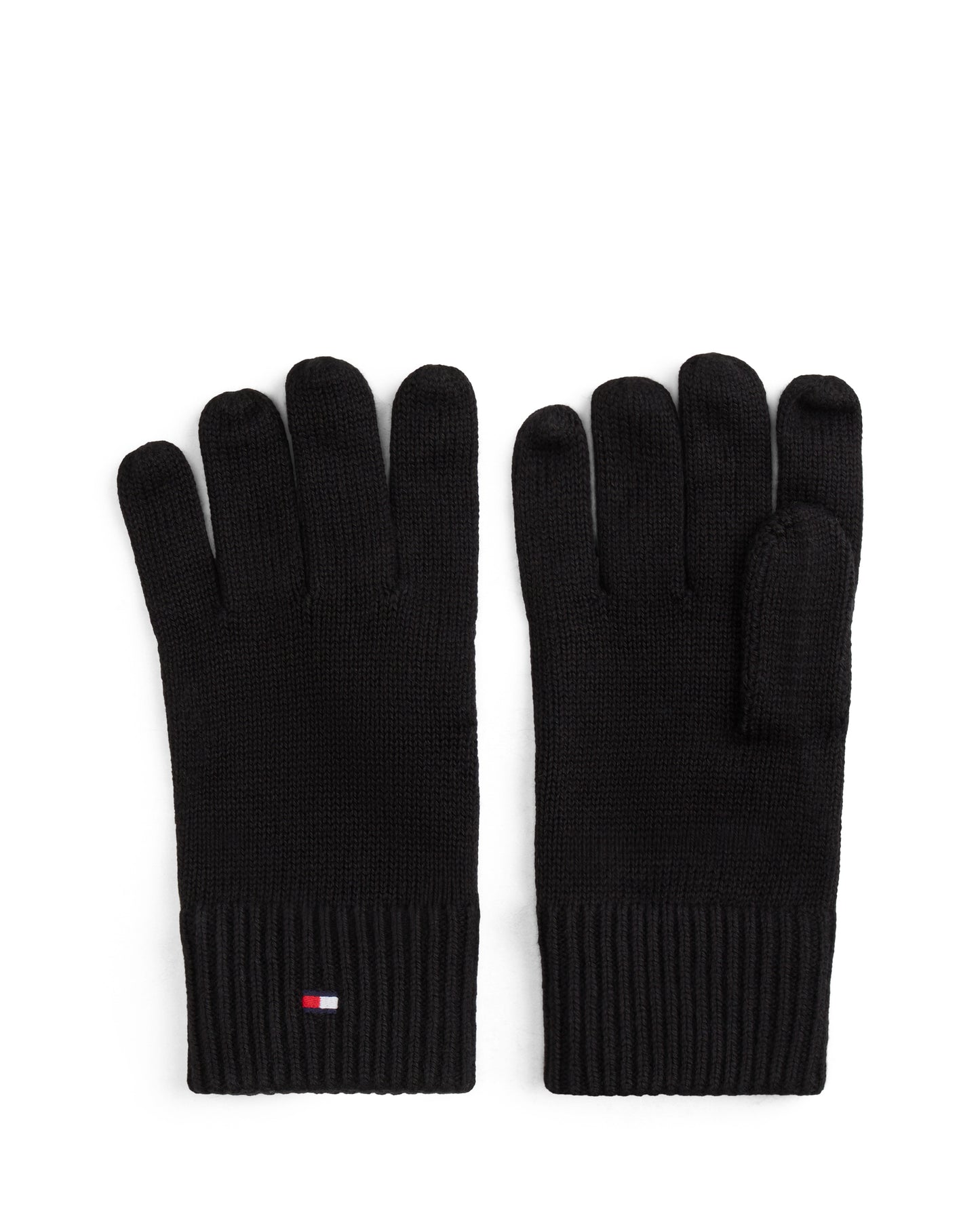 Tommy Hilfiger TH Flag Mens Beanie & Glove Gift Set - Black
