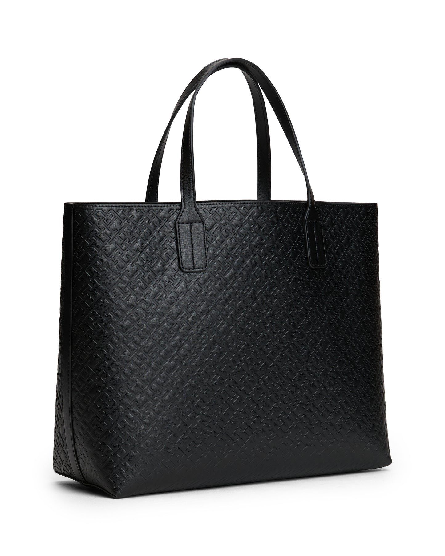 Tommy Hilfiger TH Icon Mono Womens Satchel Handbag - Black