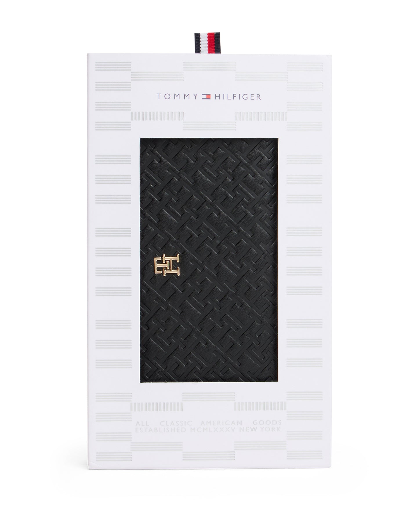 Tommy Hilfiger Mono Large Zip-Around Womens Wallet - Black
