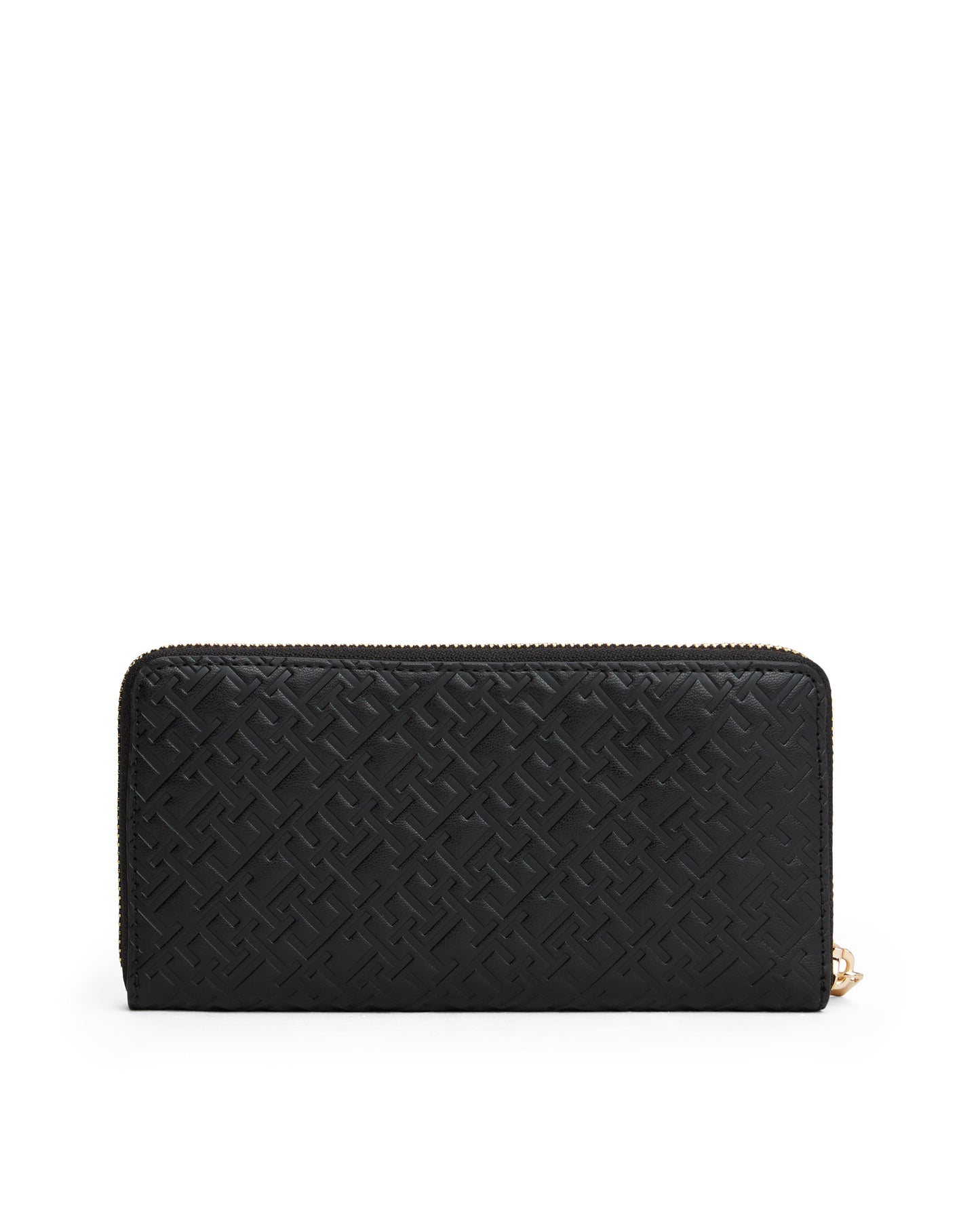 Tommy Hilfiger Mono Large Zip-Around Womens Wallet - Black
