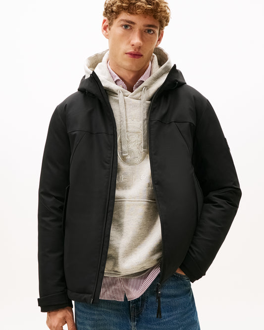 Tommy Hilfiger Tech Hooded Short Mens Padded Jacket - Black