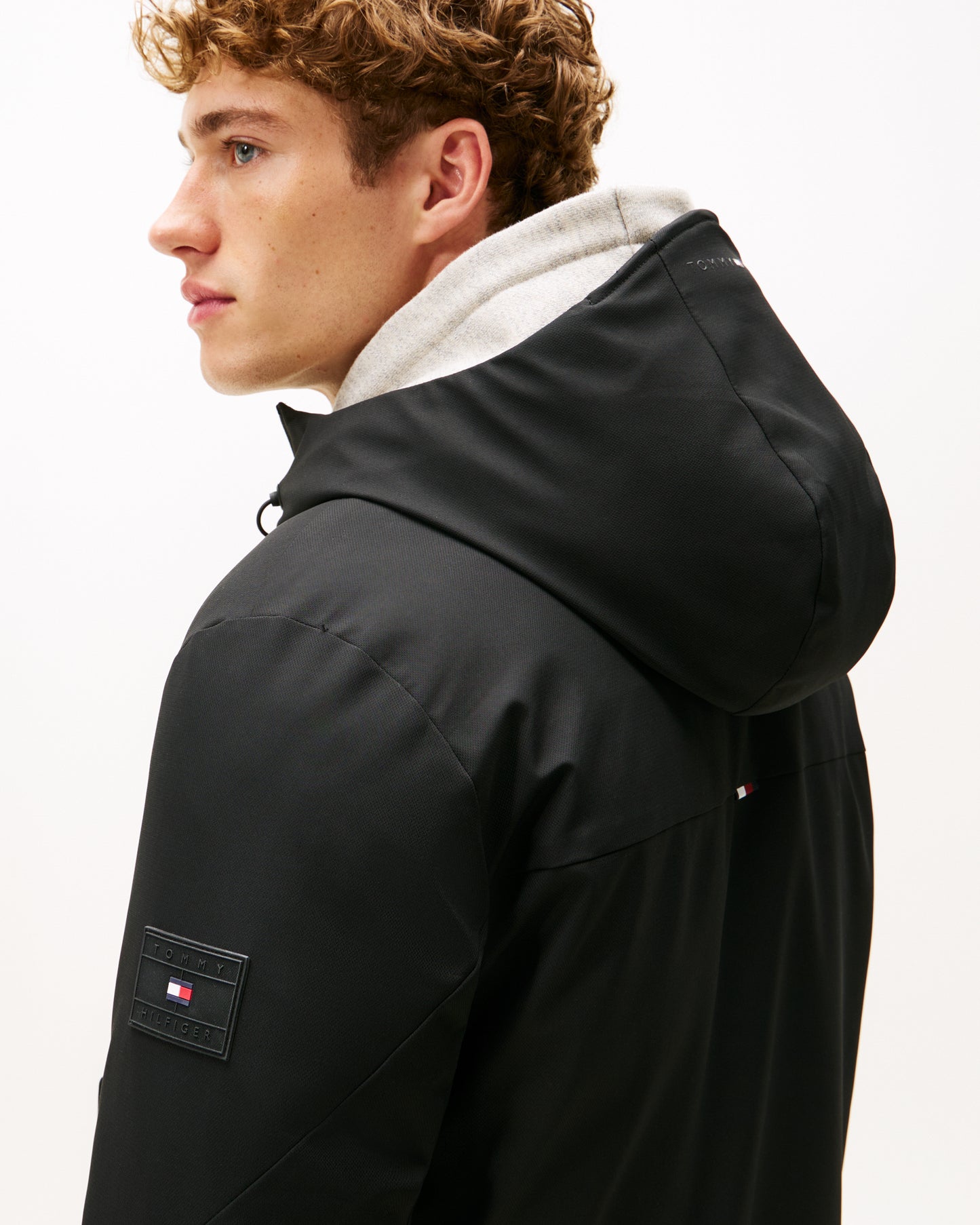 Tommy Hilfiger Tech Hooded Short Mens Padded Jacket - Black