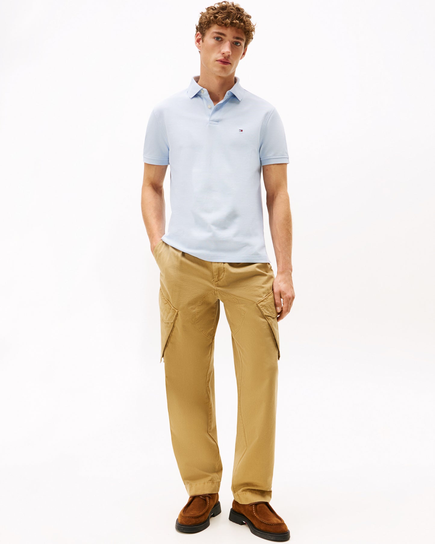 Tommy Hilfiger 1985 Regular Fit Mens Polo - Breezy Blue