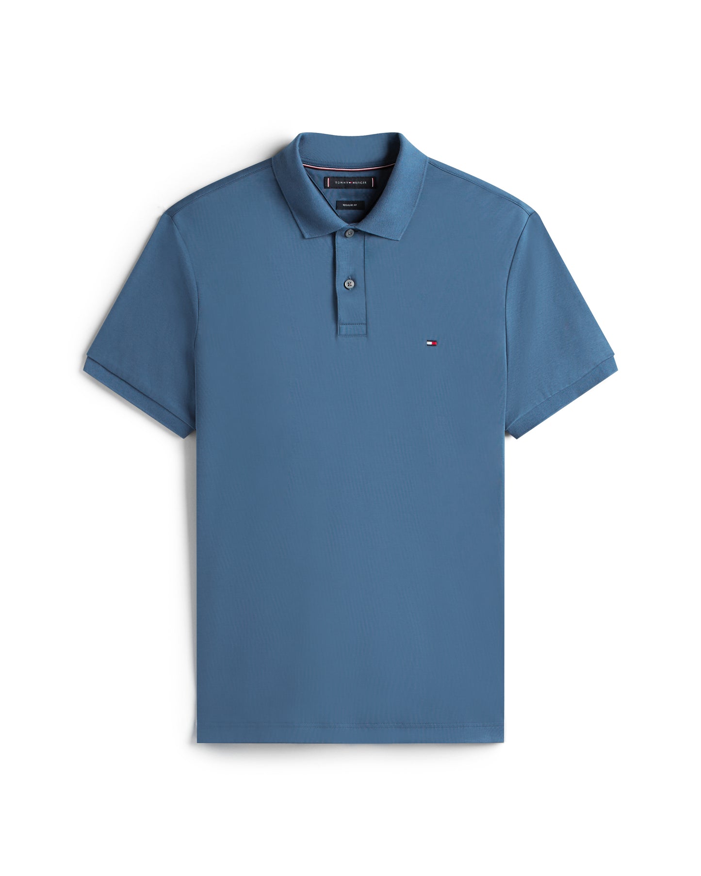 Tommy Hilfiger Liquid Cotton Regular Fit Mens Polo - Aegean Sea