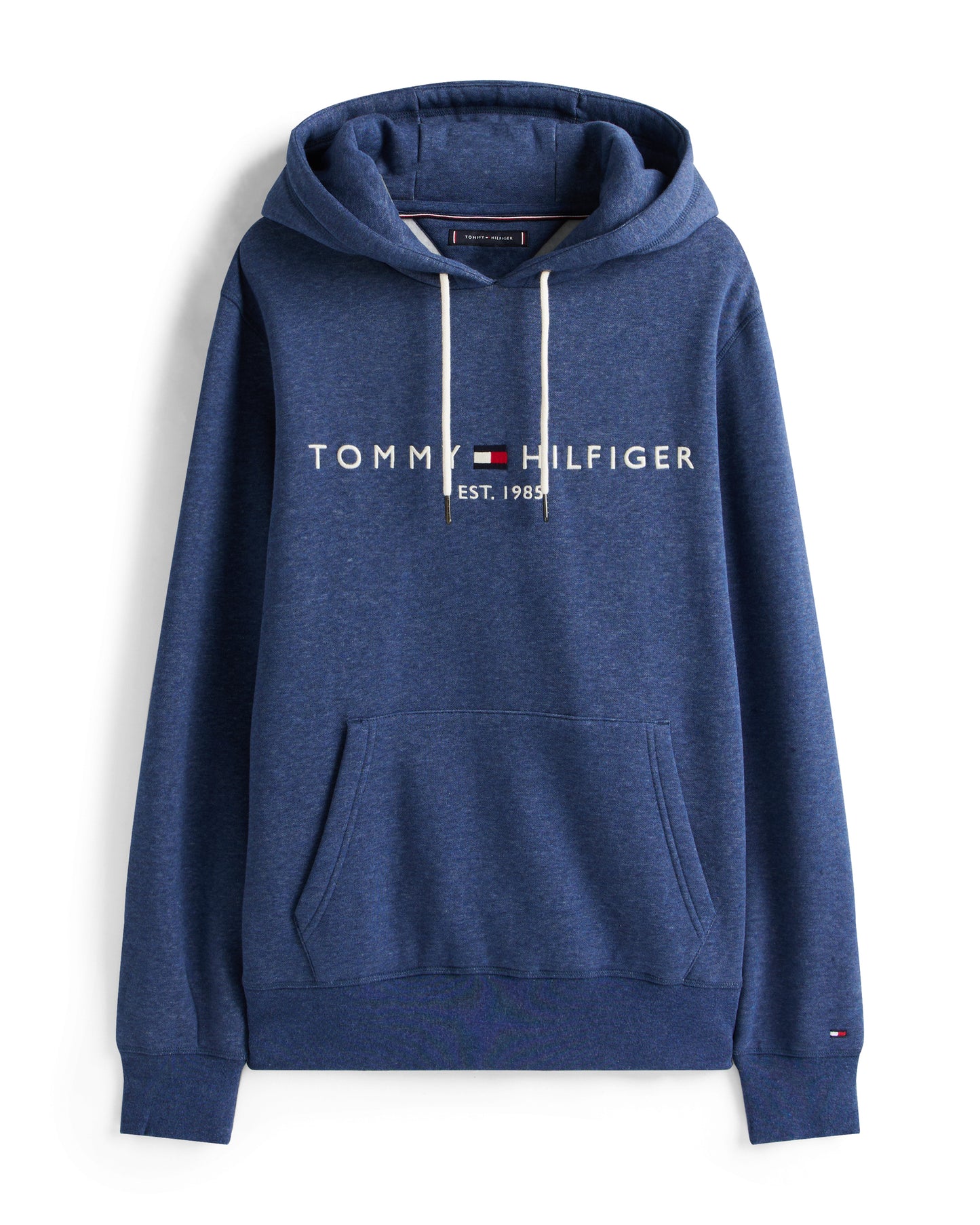 Tommy Hilfiger Tommy Logo Flex Fleece Hoodie - Aegean Sea Heather