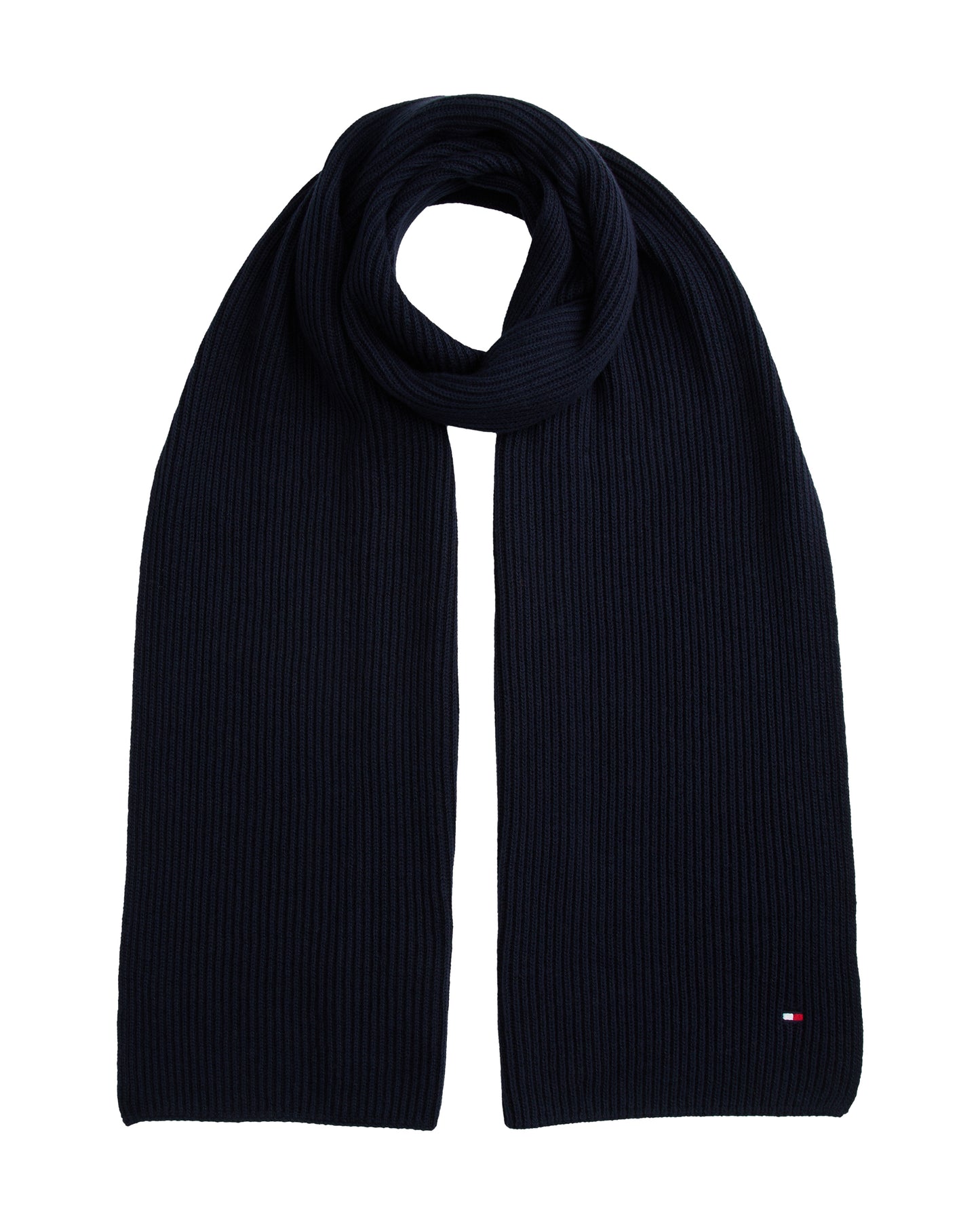 Tommy Hilfiger TH Flag Mens Pima Cotton Scarf - Space Blue