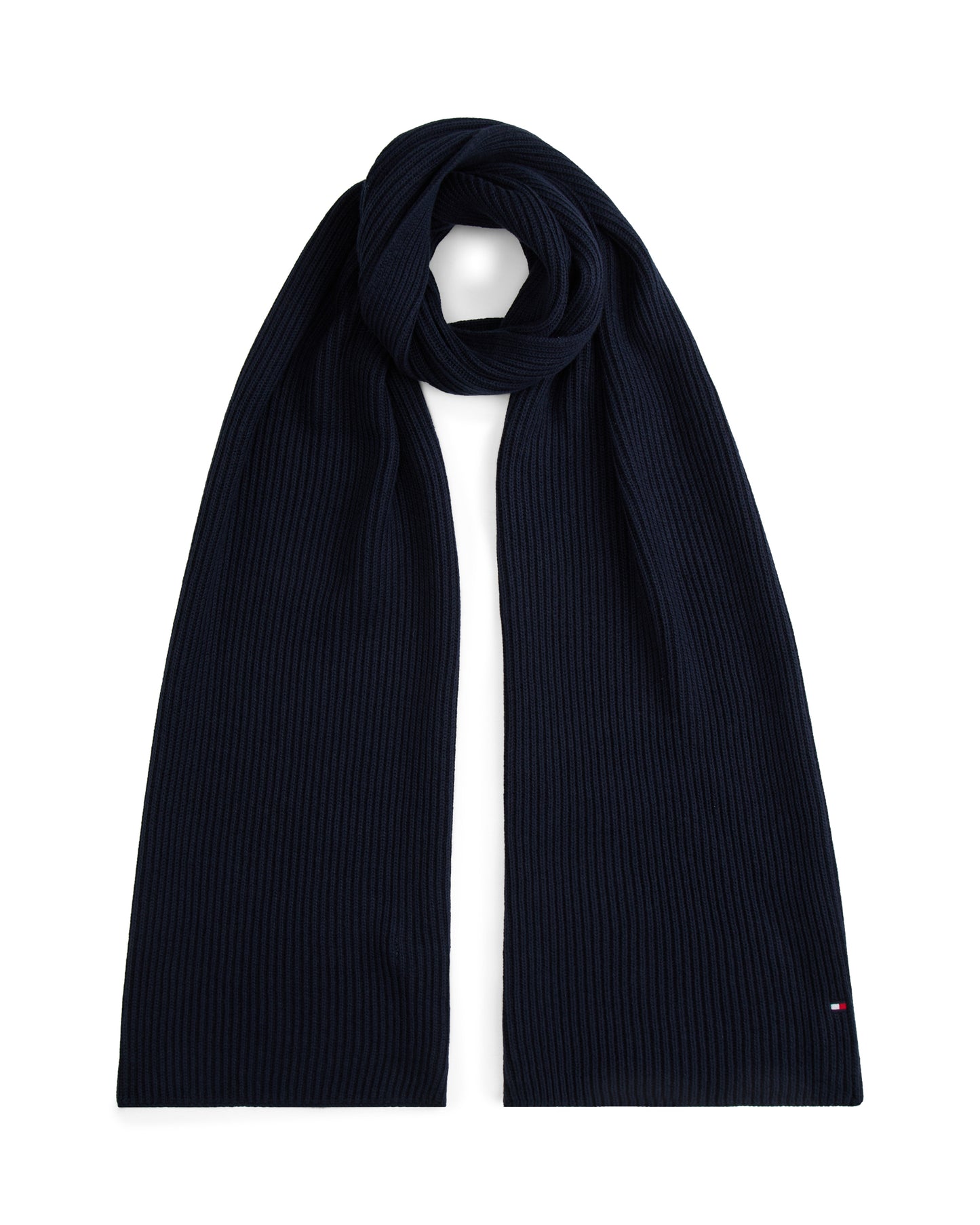 Tommy Hilfiger TH Flag Mens Beanie & Scarf Gift Set - Space Blue
