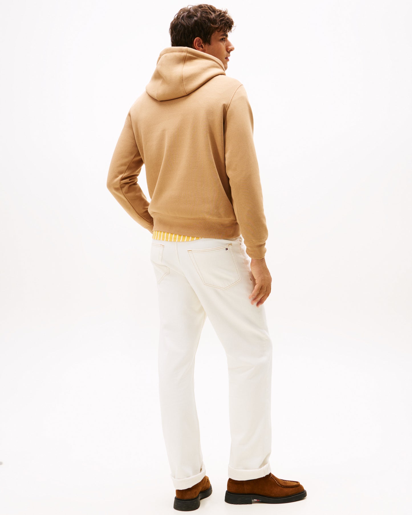 Tommy Hilfiger Tommy Logo Flex Fleece Hoodie - Timeless Camel