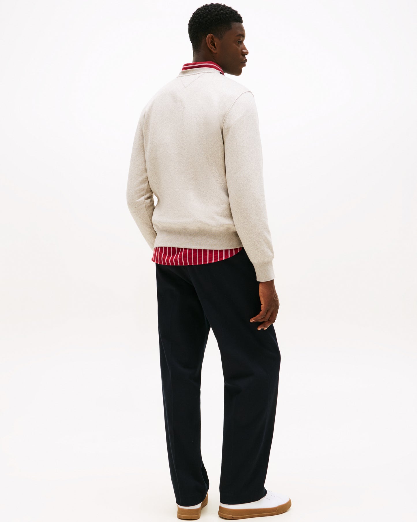 Tommy Hilfiger Tommy Logo Mens Sweatshirt - Heathered Pebble