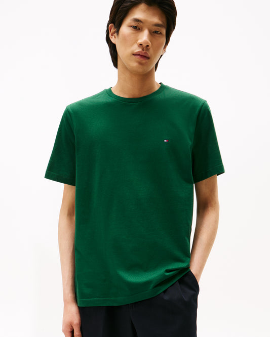 Tommy Hilfiger Essential Seasonal Regular Fit Solid Mens T-Shirt - Ornamental Green