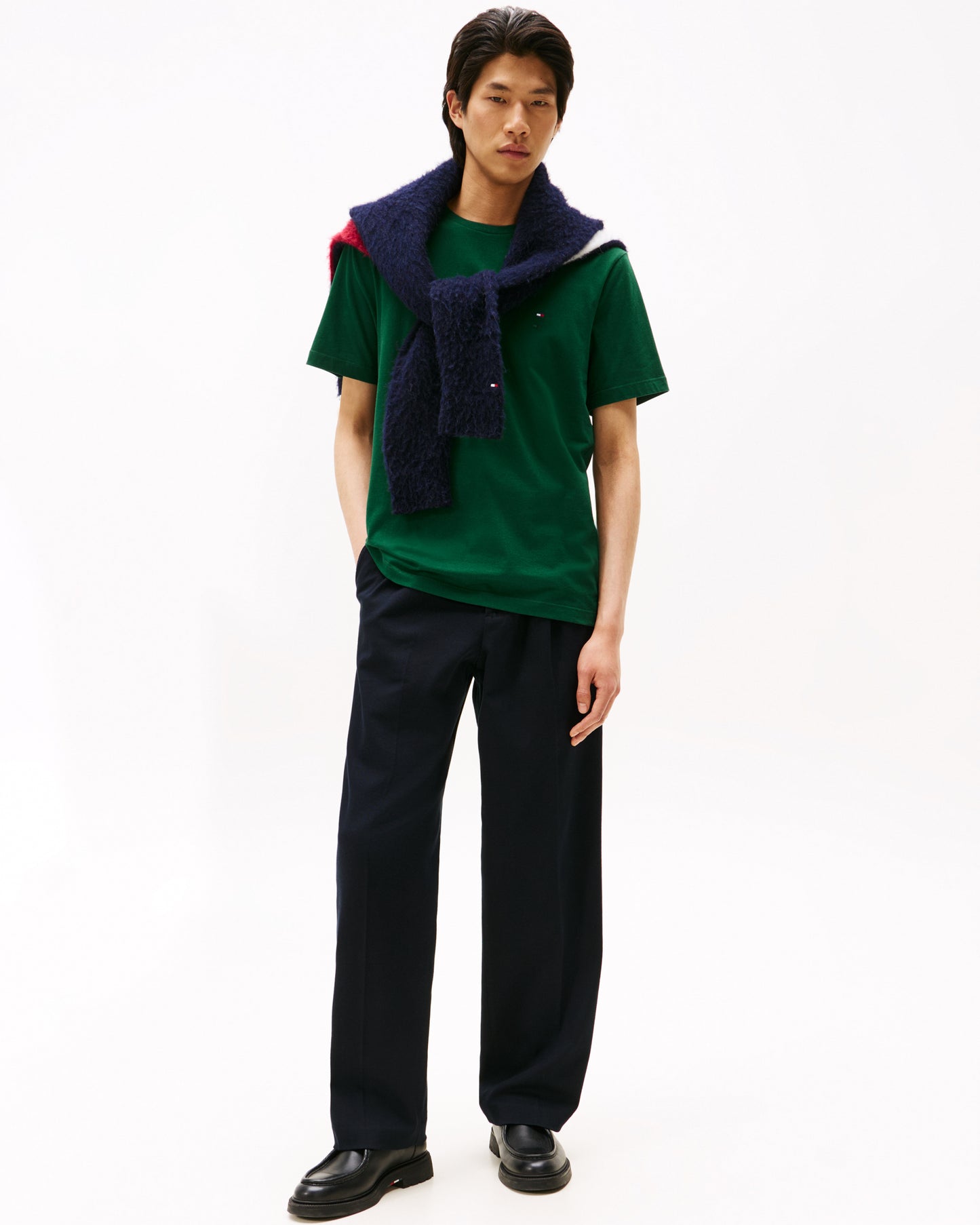Tommy Hilfiger Essential Seasonal Regular Fit Solid Mens T-Shirt - Ornamental Green