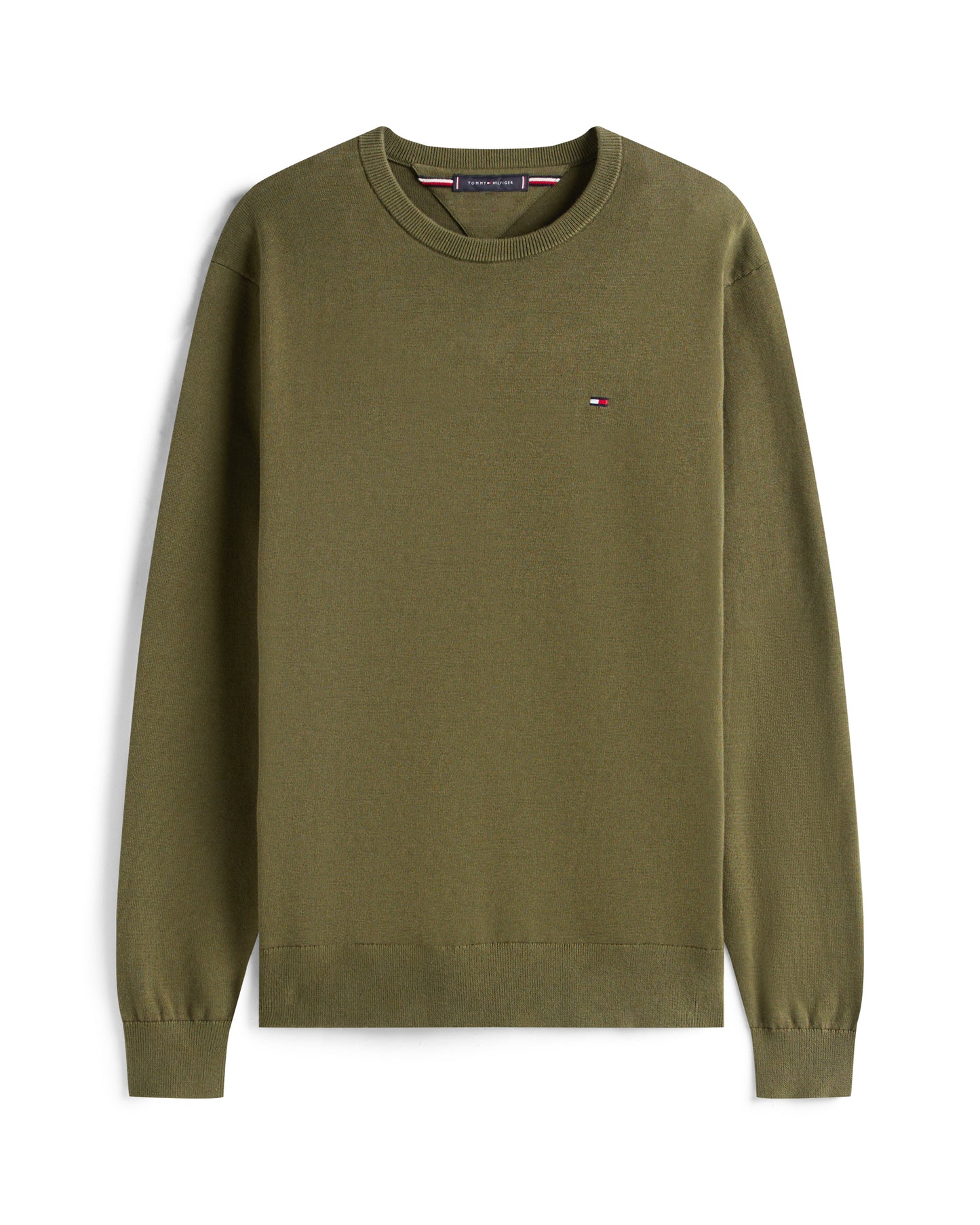 Tommy Hilfiger Essential Cotton Crew Neck Mens Sweatshirt - Huntsman Green