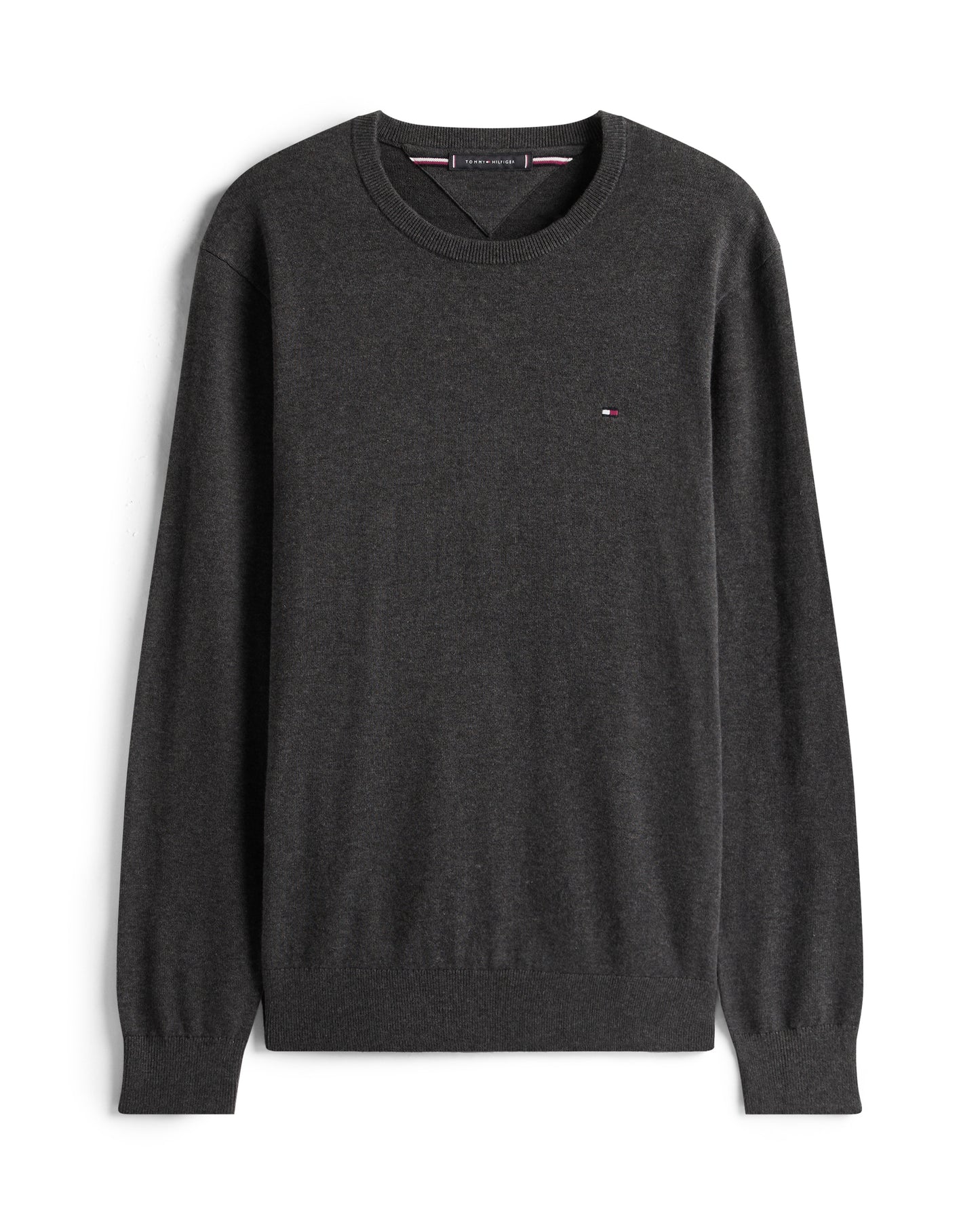 Tommy Hilfiger Essential Cotton Crew Neck Mens Sweatshirt - Dark Grey Heather