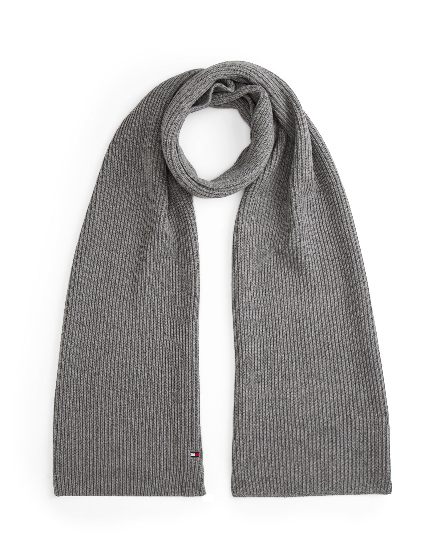 Tommy Hilfiger TH Flag Mens Beanie & Scarf Gift Set - Mid Grey Heather