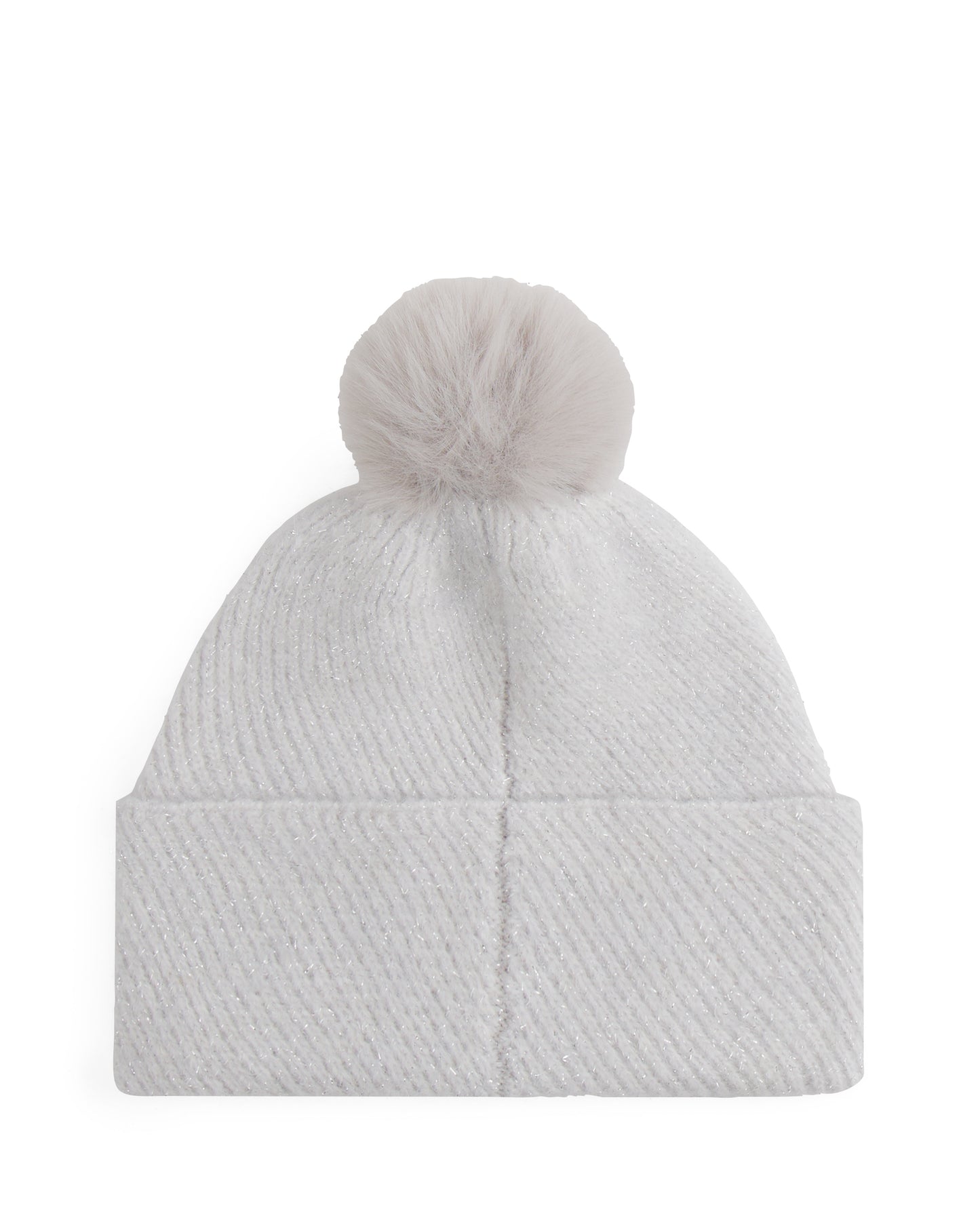 Tommy Hilfiger Womens Lurex Pom Pom Beanie Gift Set - Grey Whisper