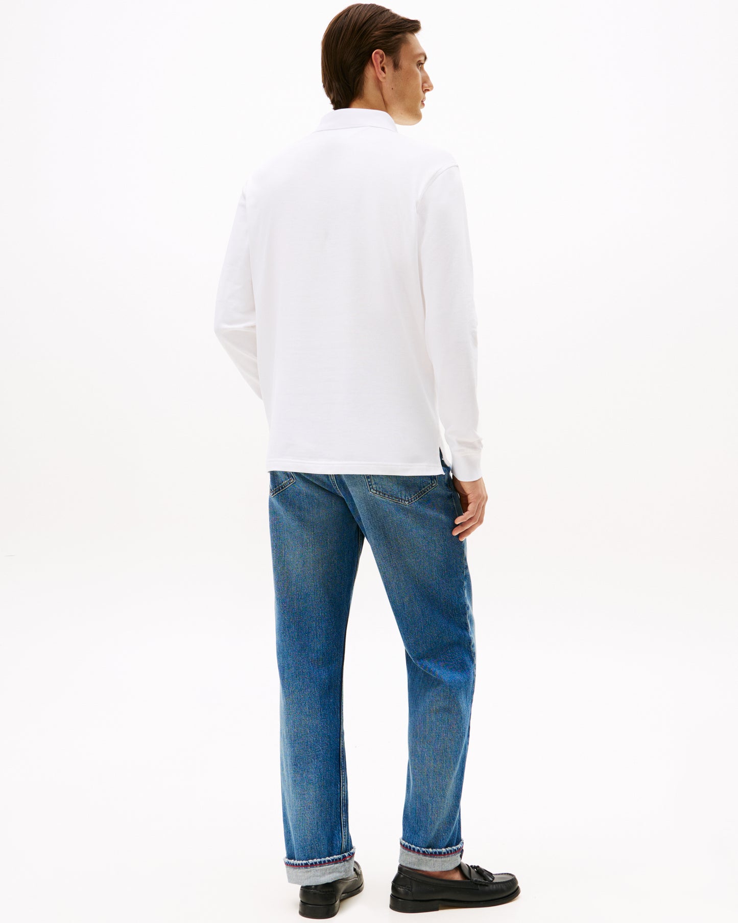 Tommy Hilfiger 1985 Regular Long Sleeve Mens Polo Shirt - White