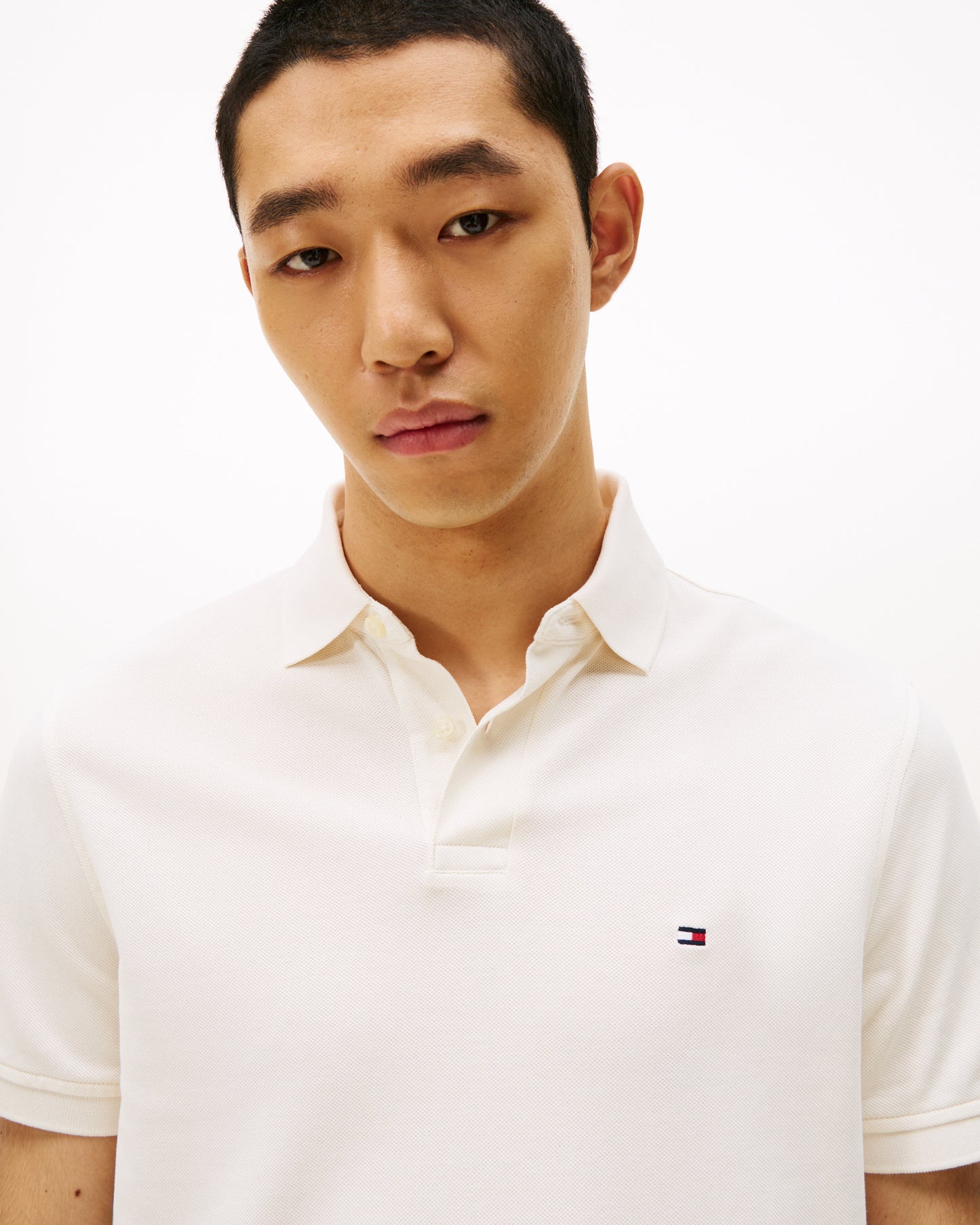 Tommy Hilfiger 1985 Regular Fit Mens Polo - Ivory Petal