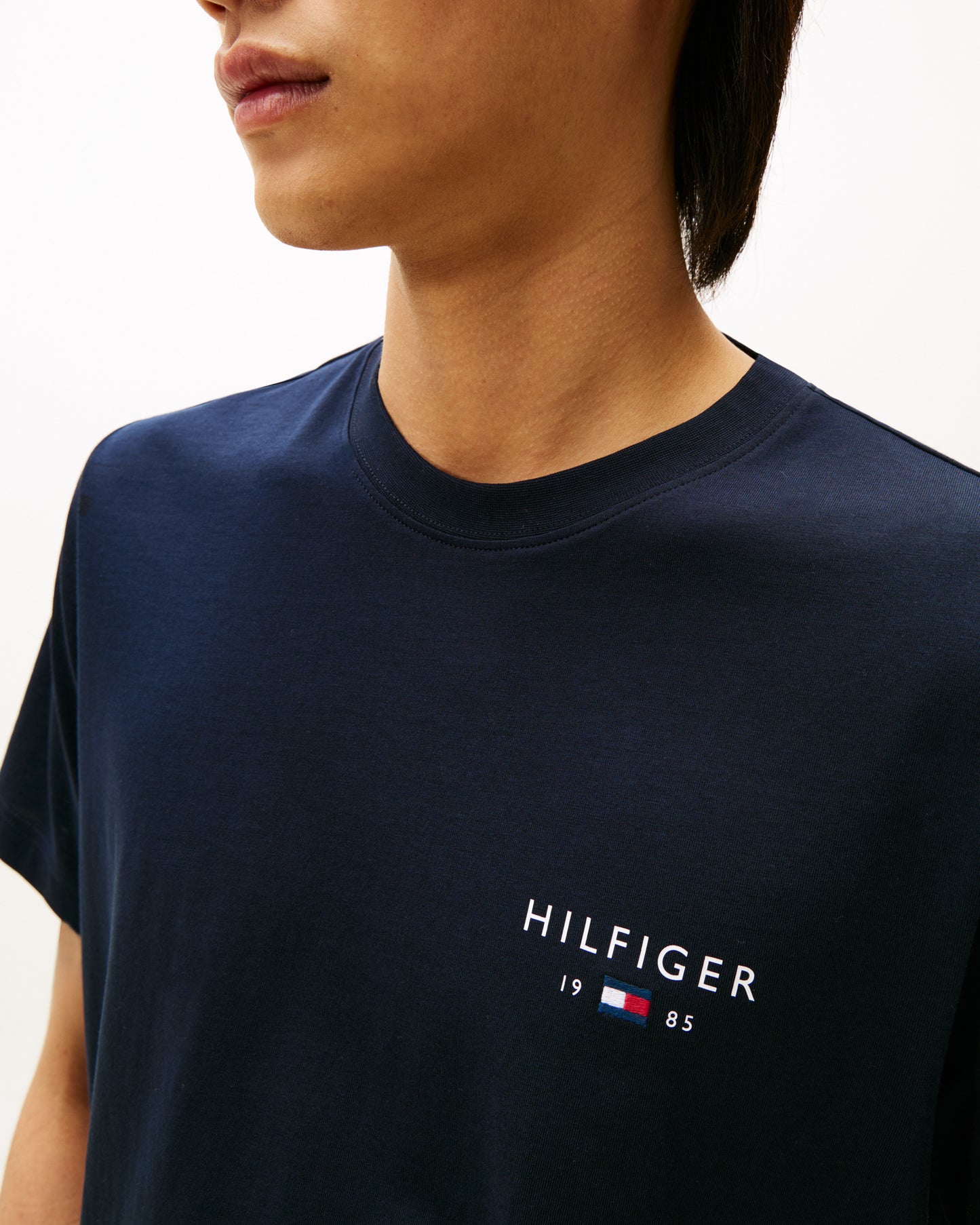 Tommy Hilfiger Brand Love Mens Small Hilfiger Logo T-Shirt - Desert Sky