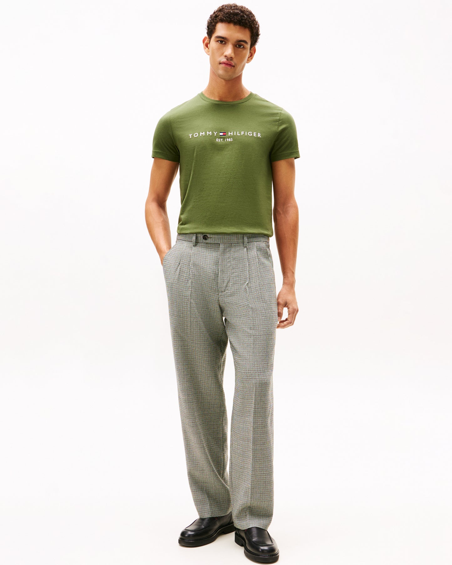 Tommy Hilfiger Tommy Logo Basic Mens T-Shirt - Mountain Pine