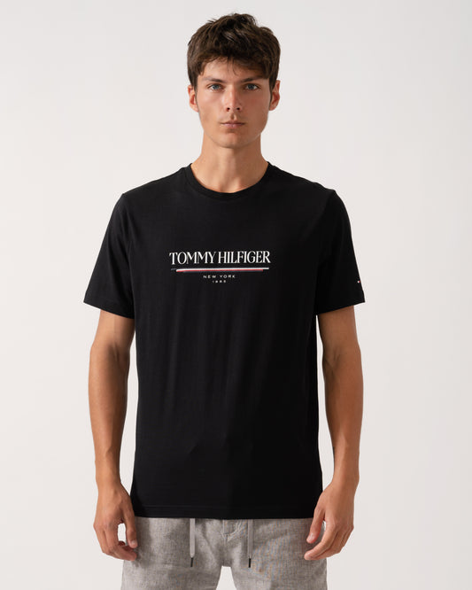 Tommy Hilfiger Brand Love Hilfiger Mens Tee - Black