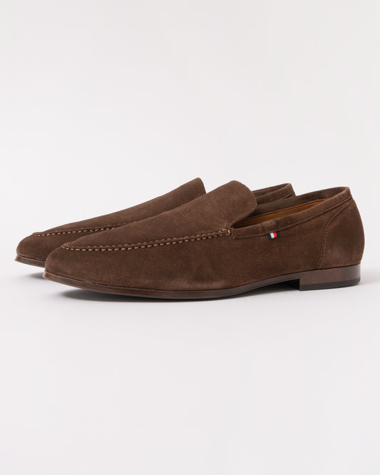 Tommy Hilfiger Flexible Suede Mens Loafer - Legacy Brown