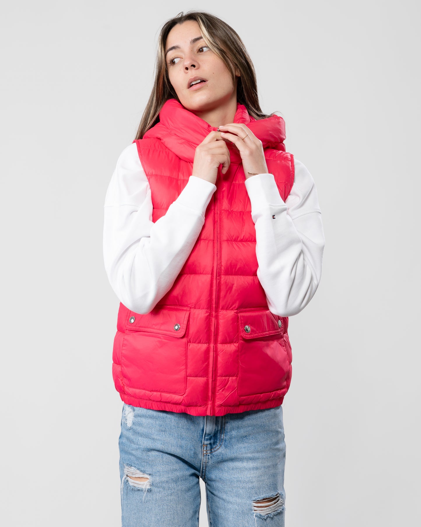 Tommy Hilfiger Lightweight Padded Womens Hooded Vest