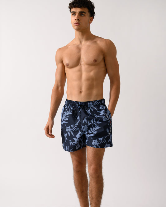 Tommy Hilfiger Medium Drawstring Leaf Print Mens Swim Shorts