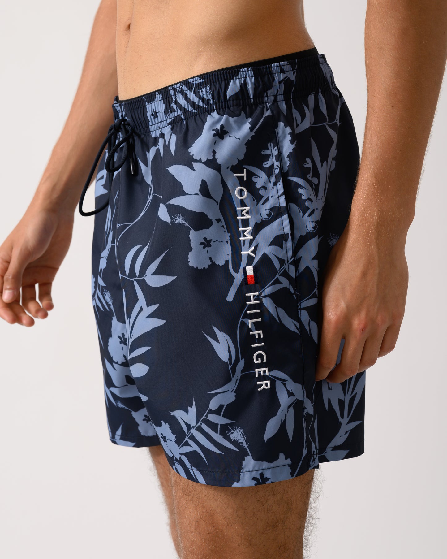 Tommy Hilfiger Medium Drawstring Leaf Print Mens Swim Shorts
