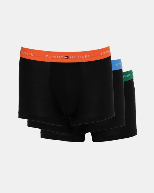 Tommy Hilfiger 3 Pack Mens Colour Waistband Trunks - B-Orange/Blue/Green