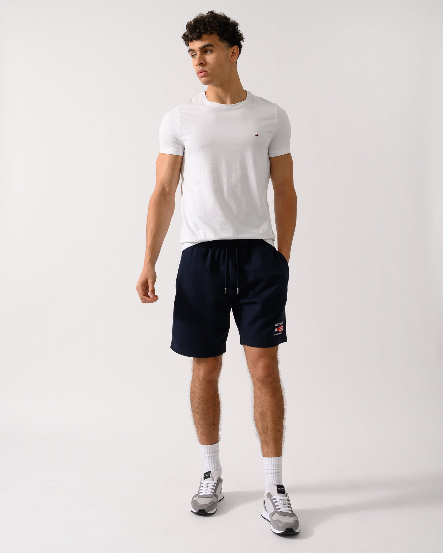 Tommy Hilfiger Core Stretch Mens Slim C-Neck T-Shirt - White