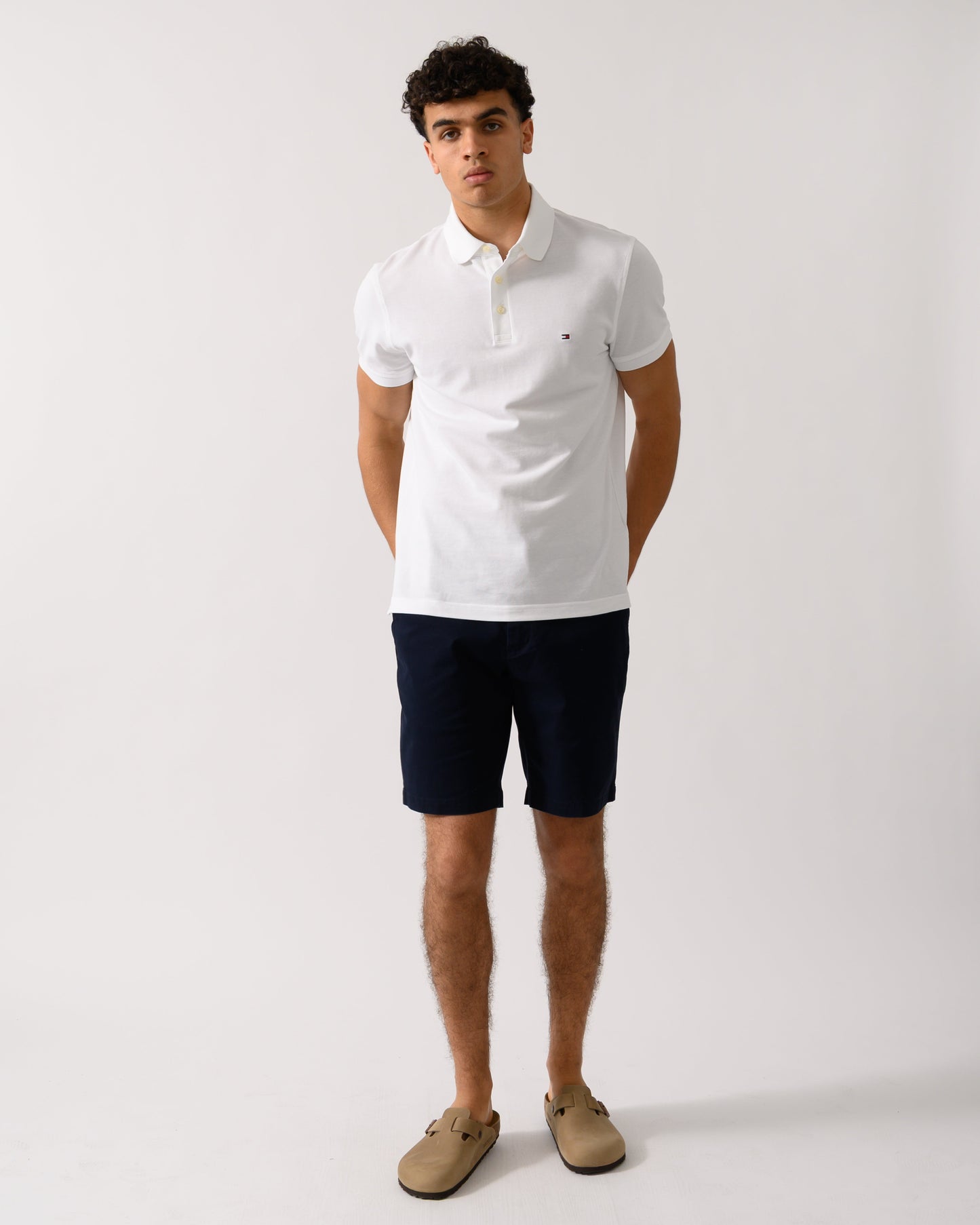 Tommy Hilfiger Core 1985 Slim Mens Polo Shirt - White