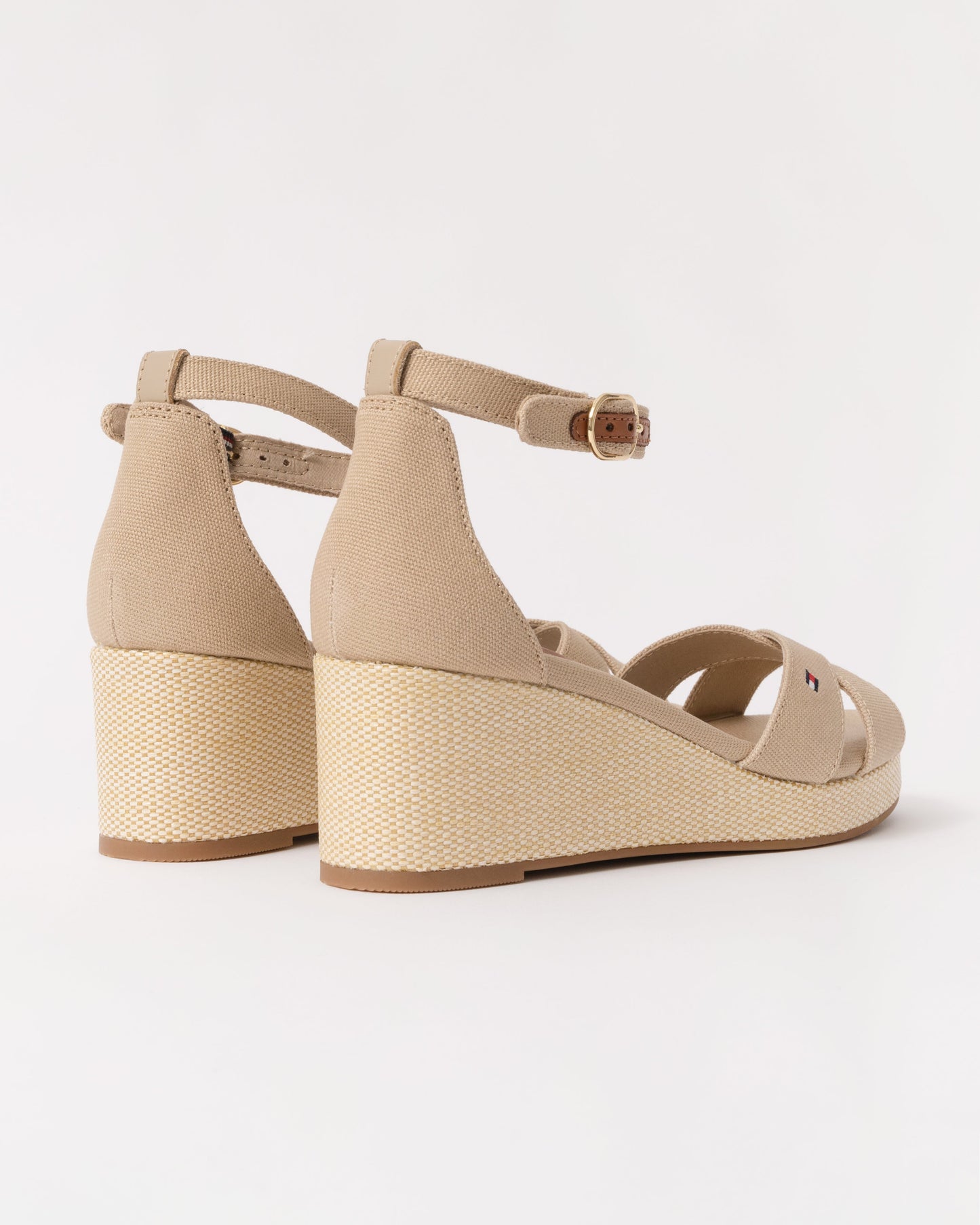 Tommy Hilfiger Criss-Cross Womens Wedge Espadrille - Horseradish