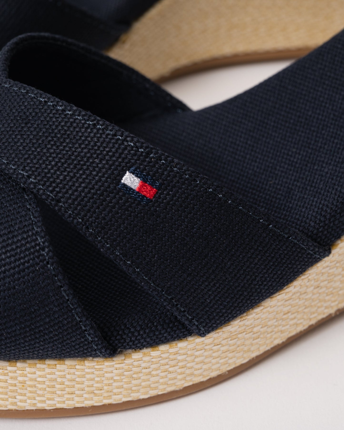 Tommy Hilfiger Criss-Cross Womens Wedge Espadrille - Space Blue