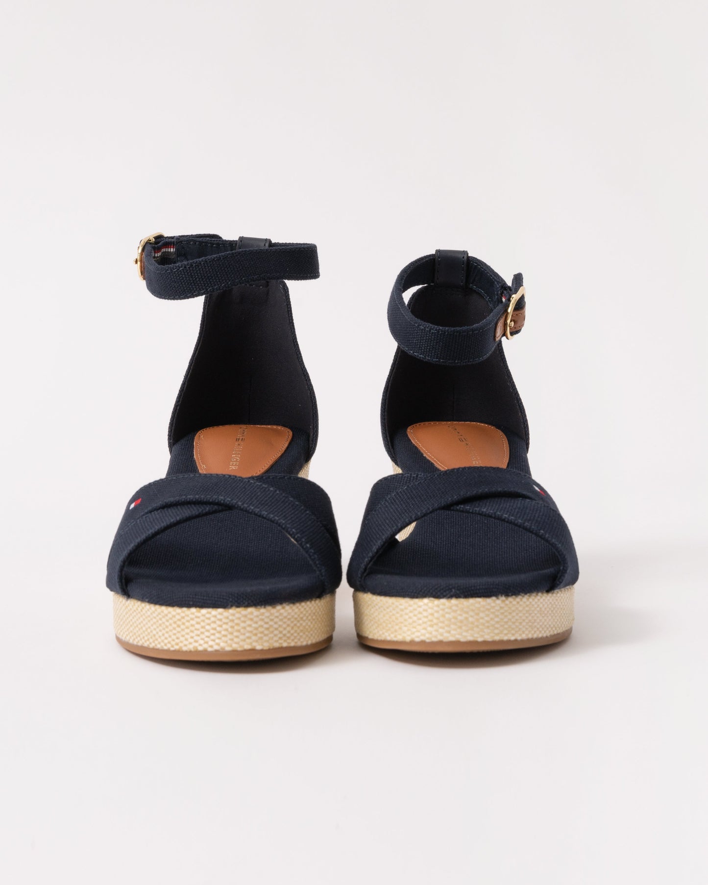 Tommy Hilfiger Criss-Cross Womens Wedge Espadrille - Space Blue