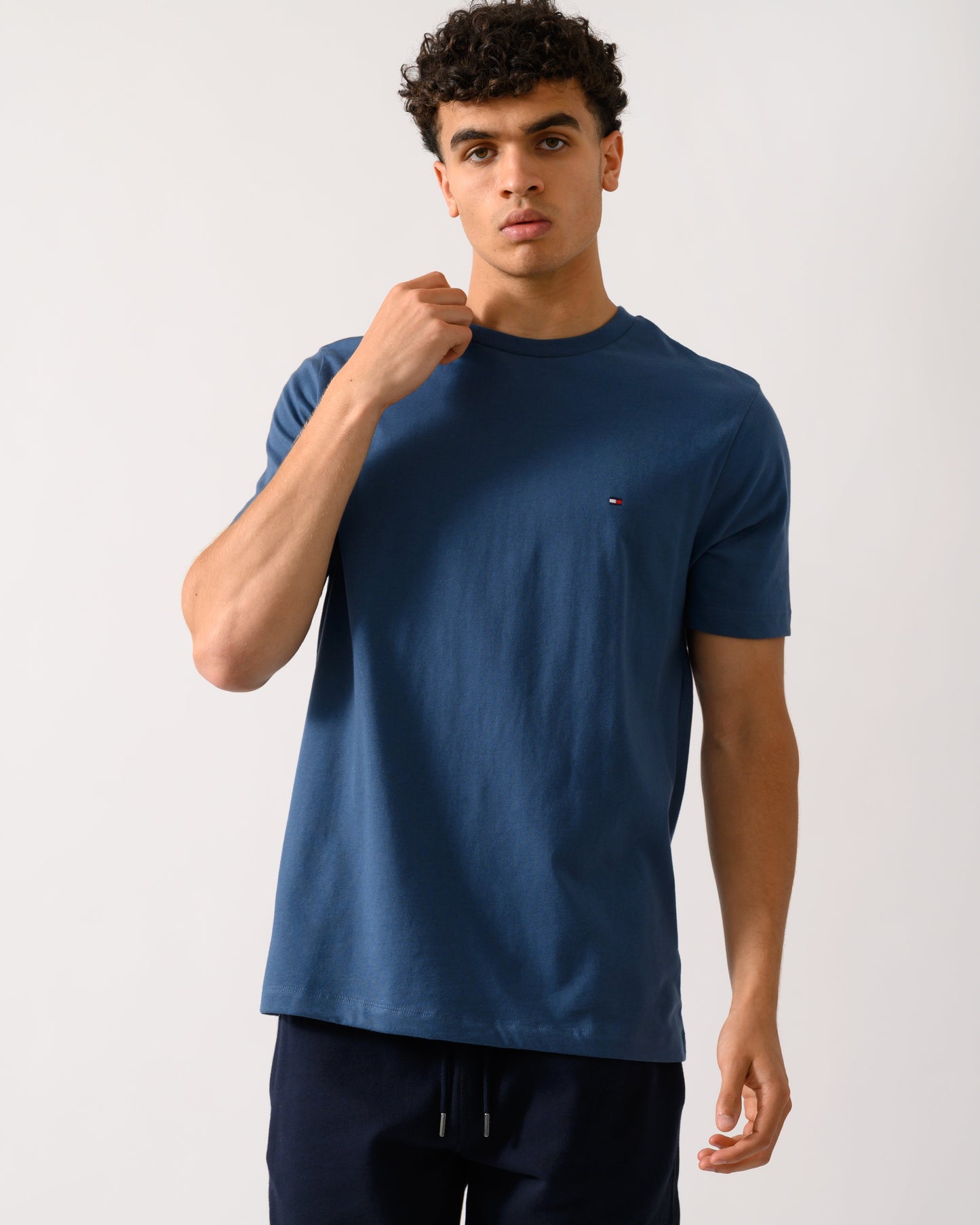 Tommy Hilfiger Essential Seasonal Regular Fit Solid Mens T-Shirt - Aegean Sea