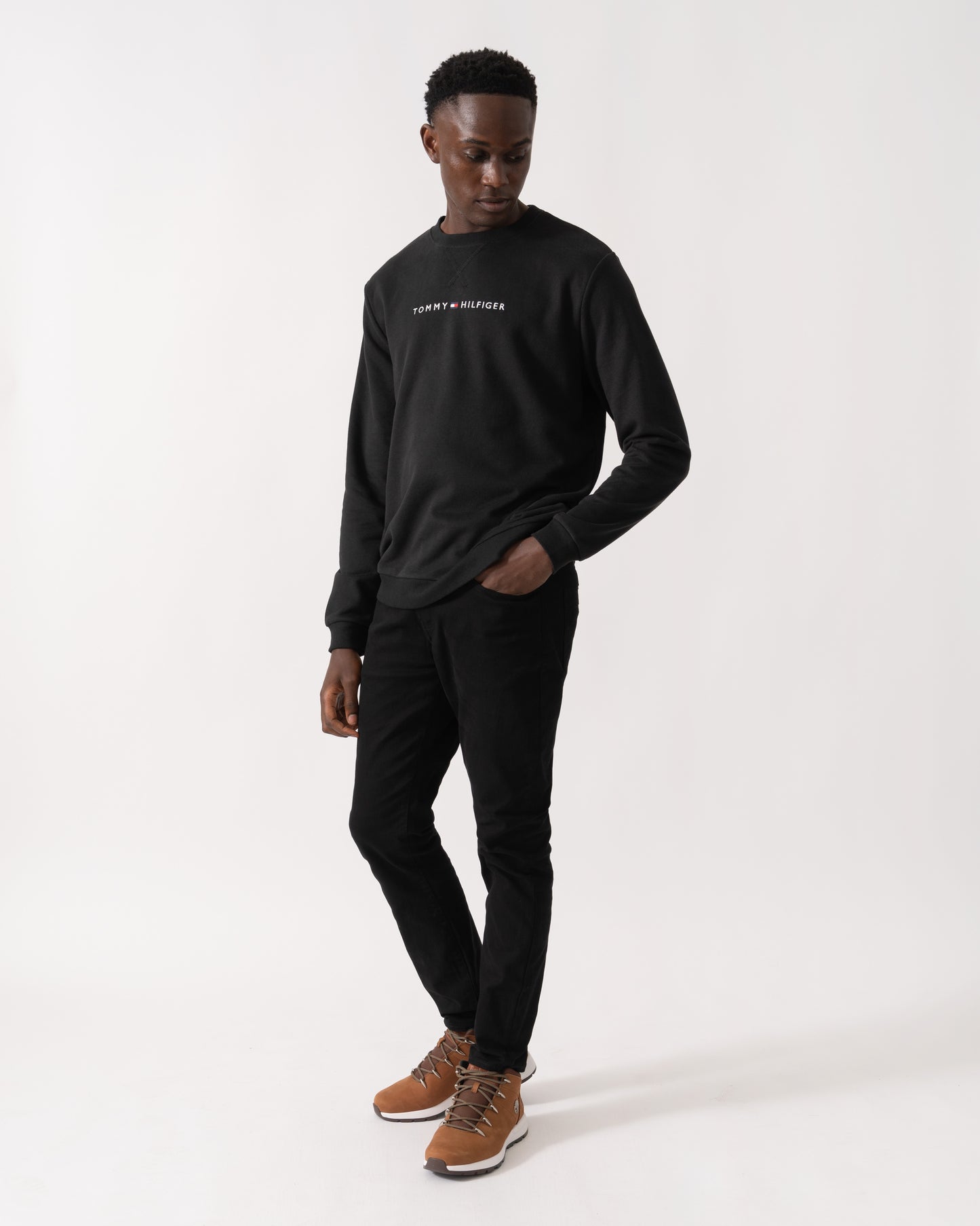 Tommy Hilfiger Long Sleeve Mens Track Top - Black