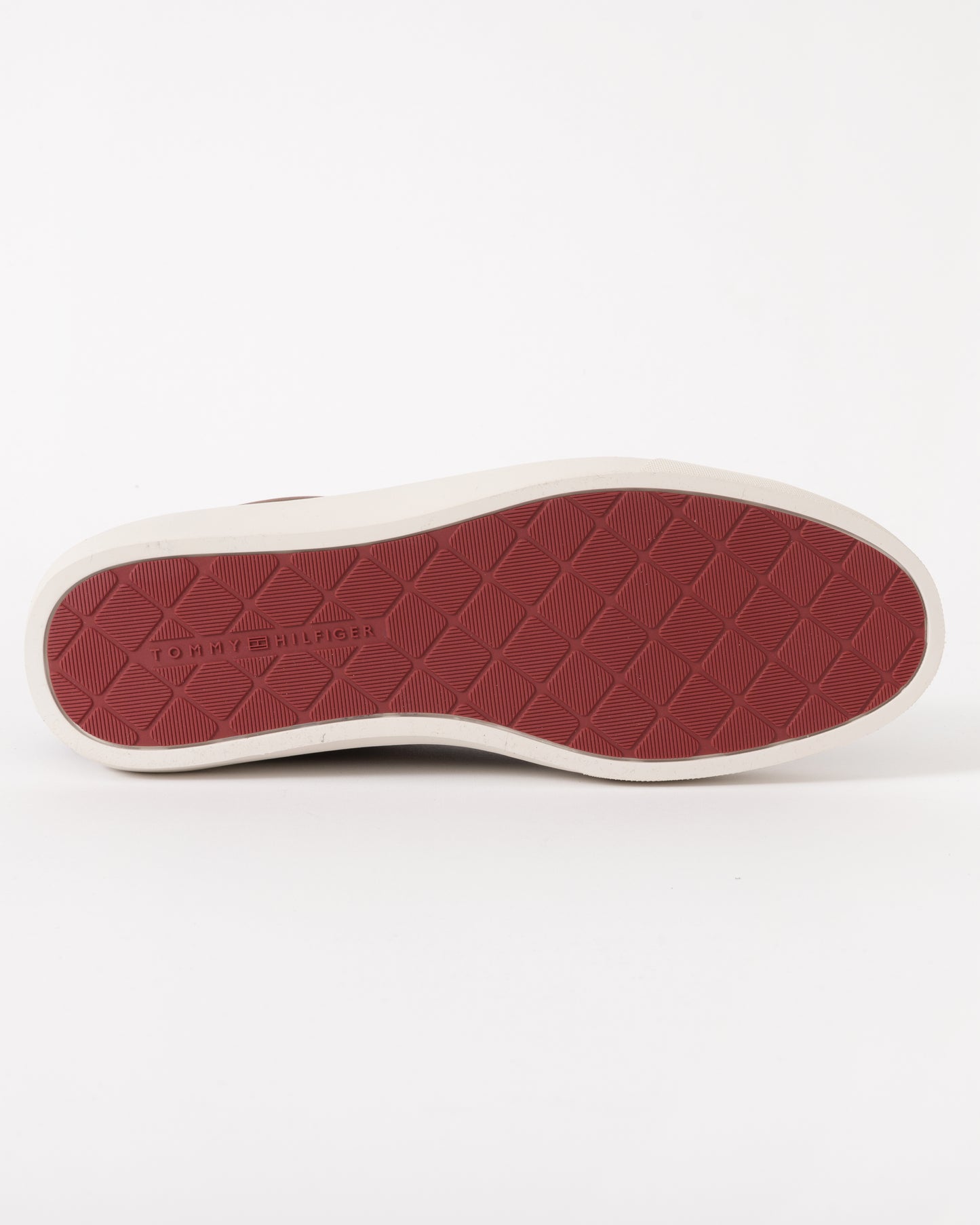Tommy Hilfiger Premium Dress Full-Grain Leather Mens Cupsole Trainers - Winter Cognac