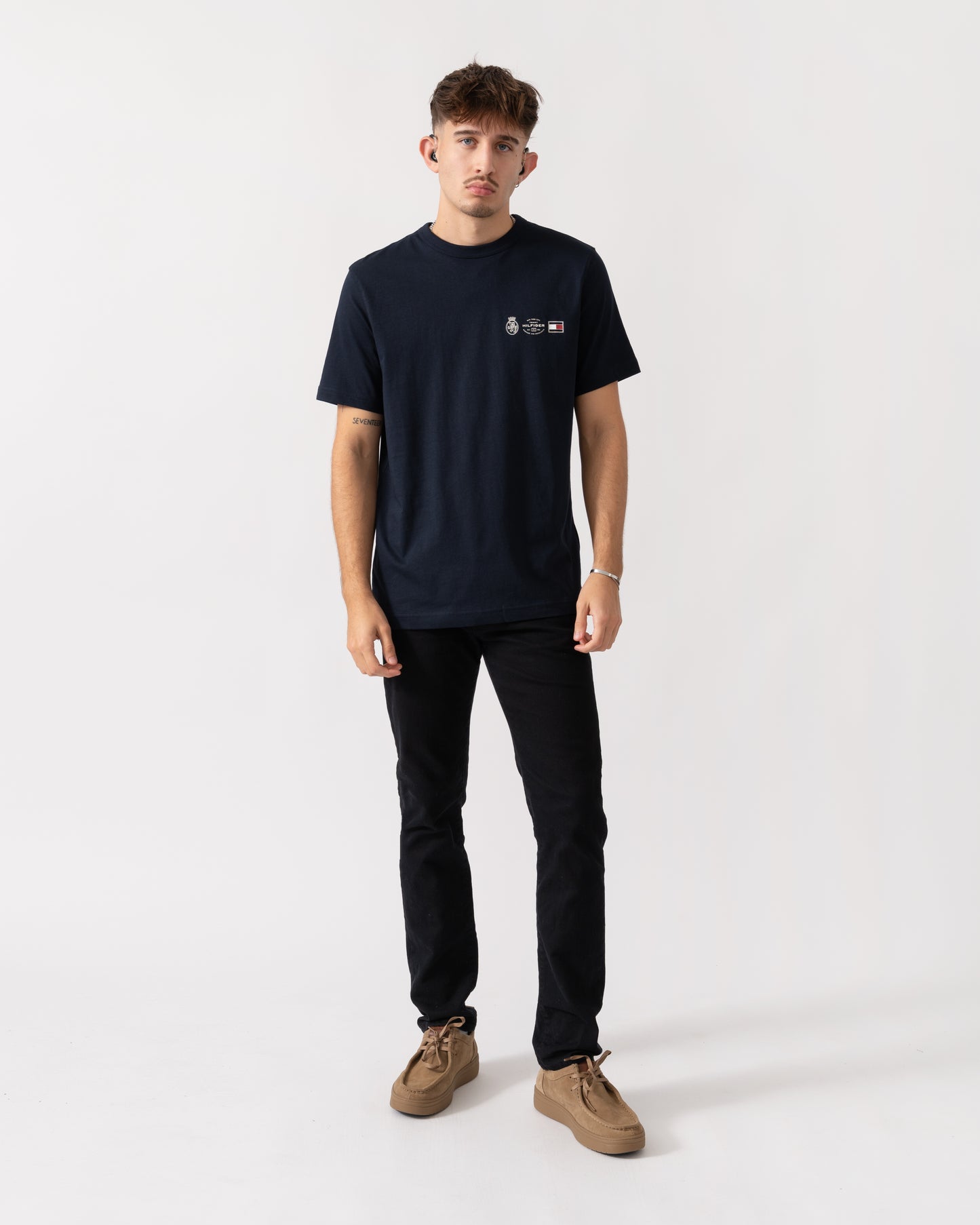 Tommy Hilfiger Small Crest Outline Mens T-Shirt - Desert Sky