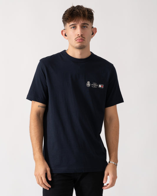 Tommy Hilfiger Small Crest Outline Mens T-Shirt - Desert Sky