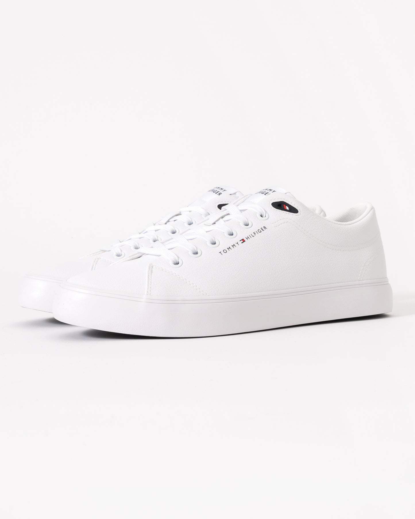 Tommy Hilfiger TH Core Low-Top Mens Vulcanised Leather Trainers - White