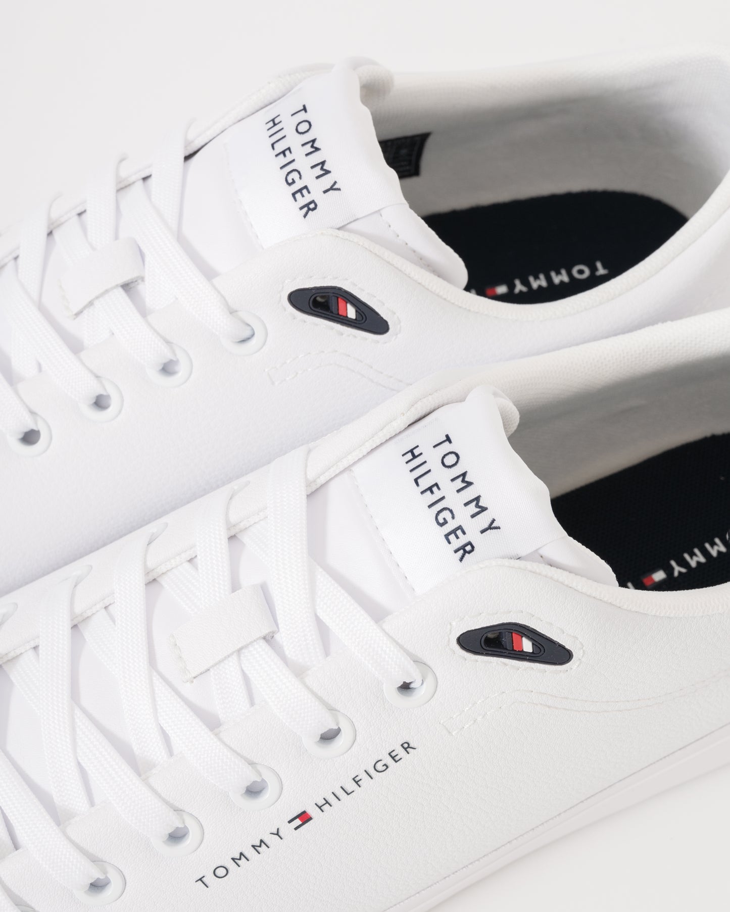 Tommy Hilfiger TH Core Low-Top Mens Vulcanised Leather Trainers - White