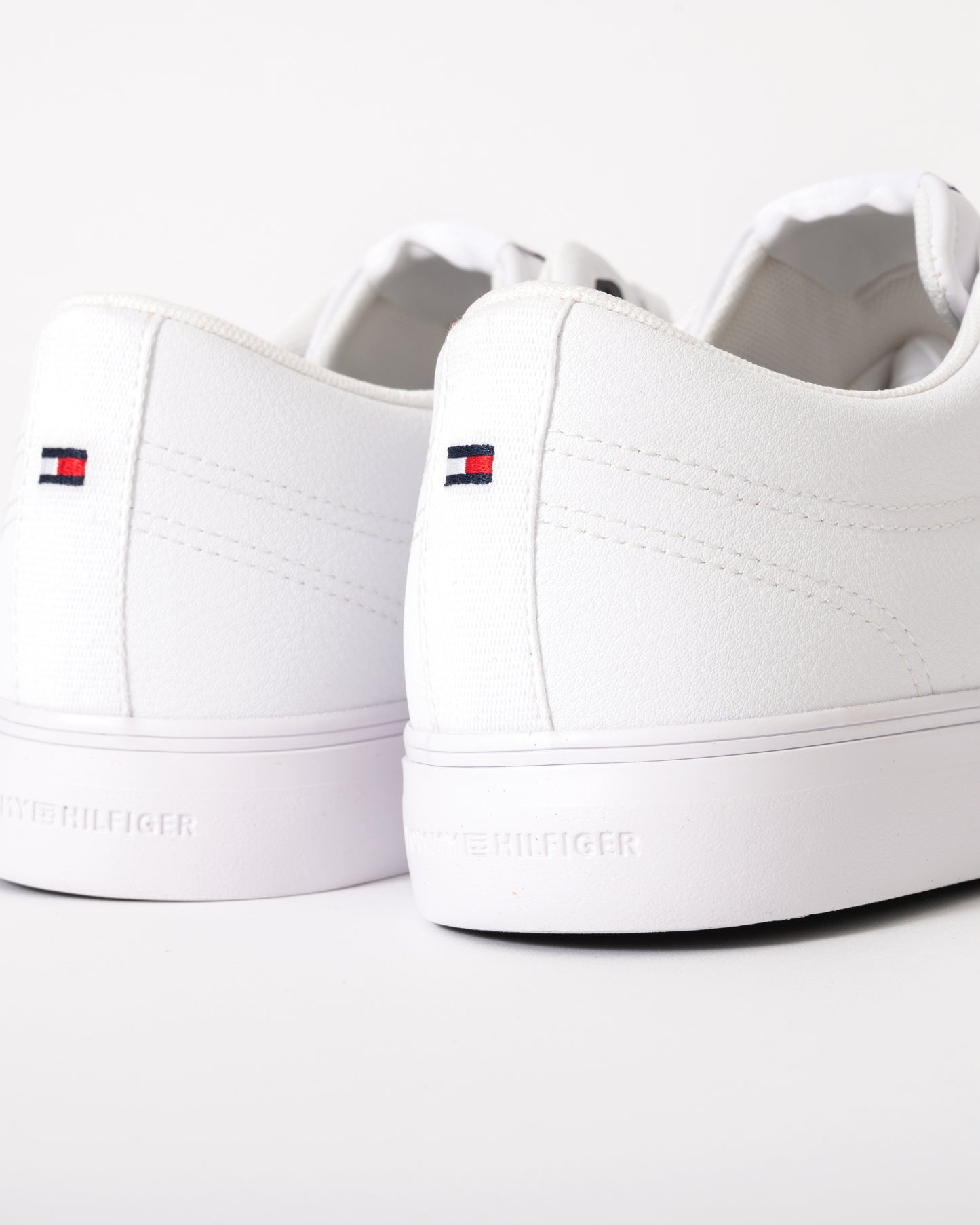 Tommy Hilfiger TH Core Low-Top Mens Vulcanised Leather Trainers - White